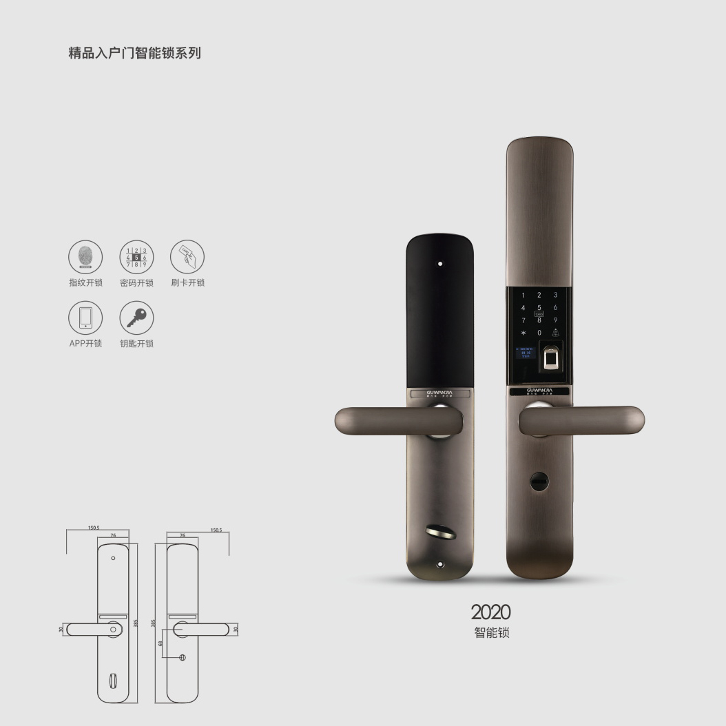 精品入户门智能锁2020