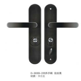 精品锌合金拉手系列G-9089-2内外手柄-拉丝黑